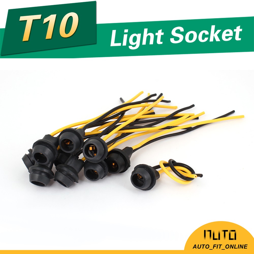 TEN T10 Base Light Bulb Lamp Instrument Panel Dash Board Socket Plug Universal