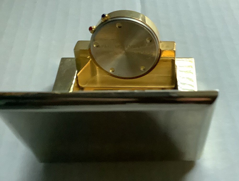 Vintage Quartz Brass Desk Clock