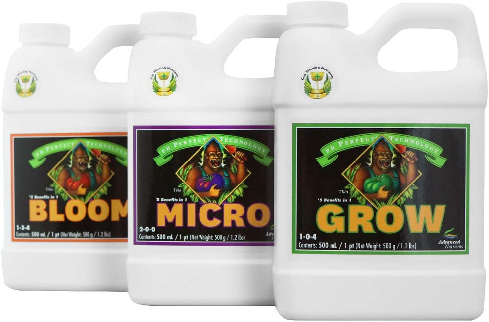 ANBGMBD500 Bloom, Micro, Grow Fertilizer Bundle, 500Ml Each,