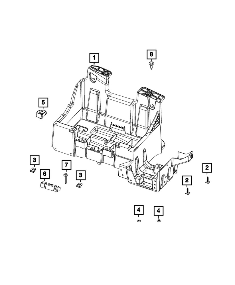 Genuine Mopar Battery Tray 68543985AB