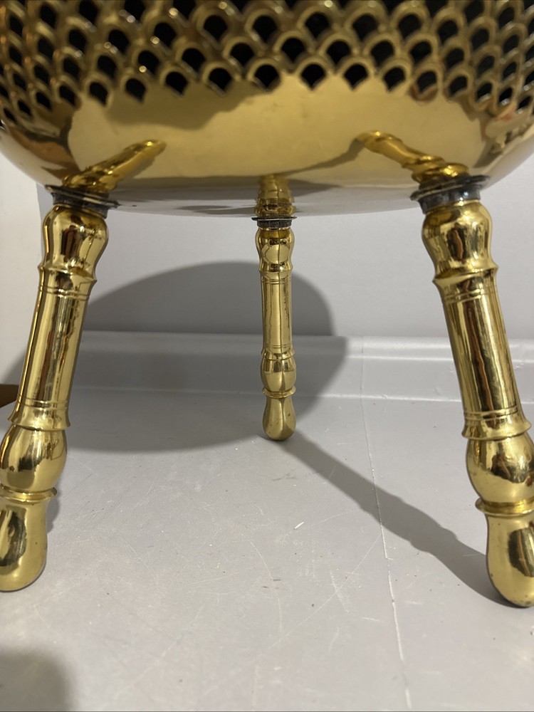 Middle Eastern Antique Brass Foot Warmer Stool