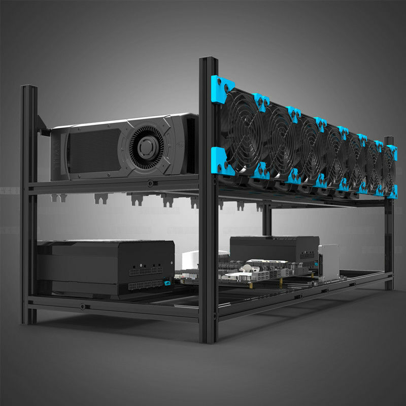 Starter Bitcoin Mining Rig Open Frame 0-GPU Pro Cryptocurrency Miner BITPUNISHER