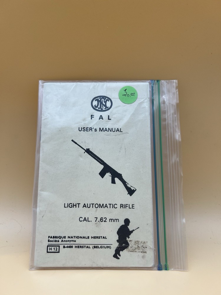HERSTAL FAL USER'S MANUAL LIGHT AUTOMATIC RIFLE 7.62
