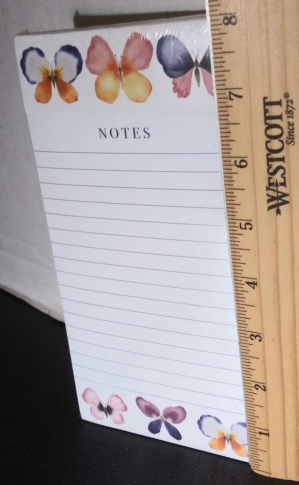 Punch Studio Butterfly Magnetic Note Pad "Notes" 125 sheets