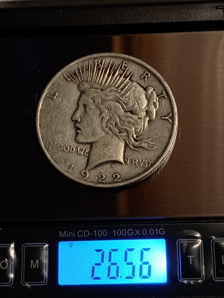 1922 and 1922S Peace Silver Dollars-90% Silver