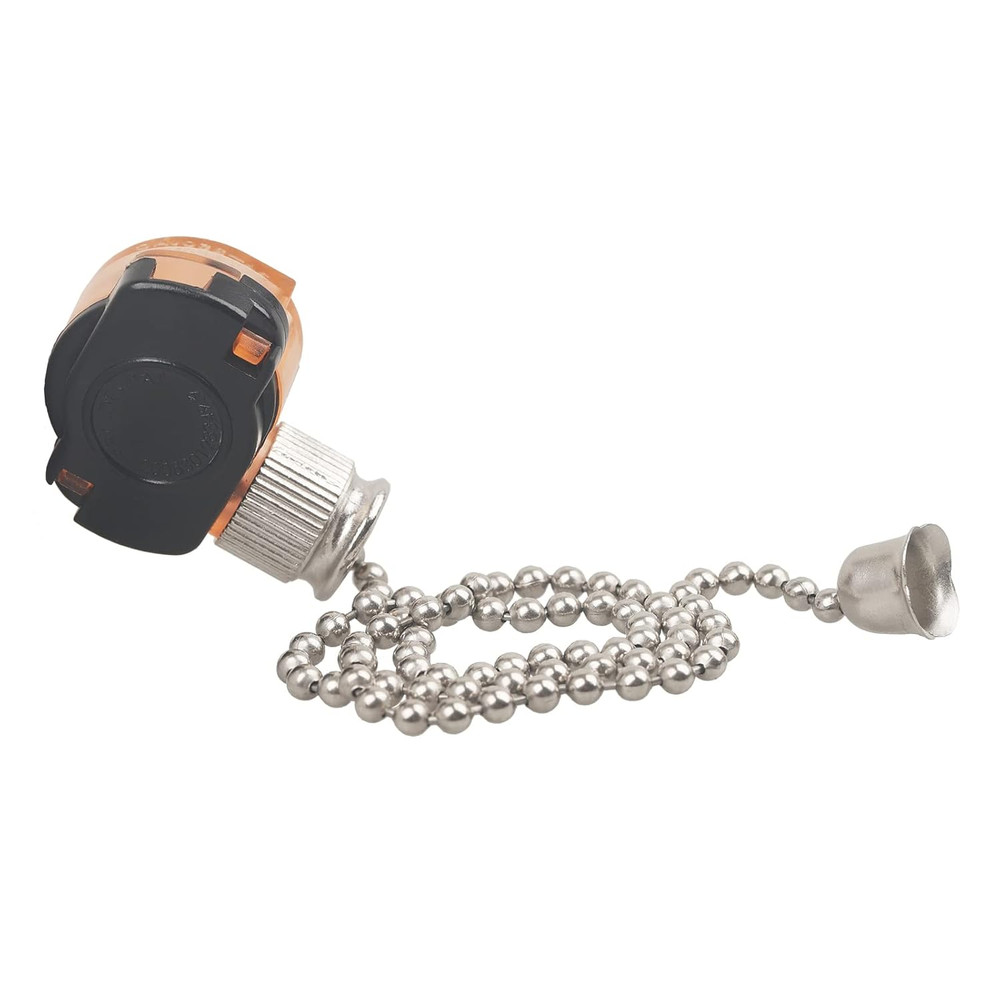 Ceiling Fan Light Switch, E87438 Fan Lamp Switch with 11" Beaded Pull Chain, On-