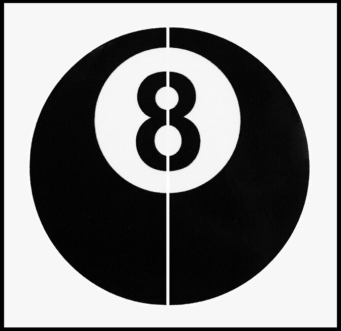 6"x6" Clear Plastic Stencil - Eight Ball (SR115)*****