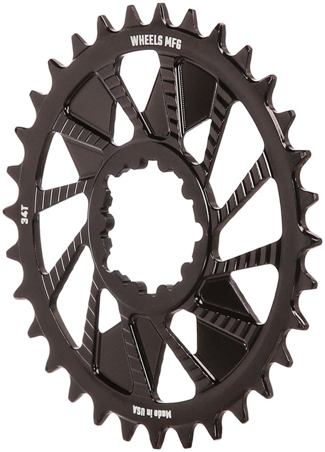 Wheels Manufacturing 34t Aluminum Direct Mount Chainring for Hyperglide+ -