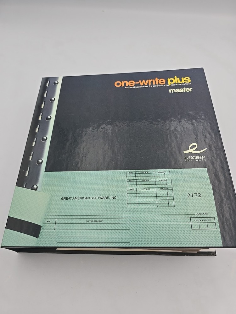 One Write Plus 1986 Master Evergreen Great American Software Accounting Payroll