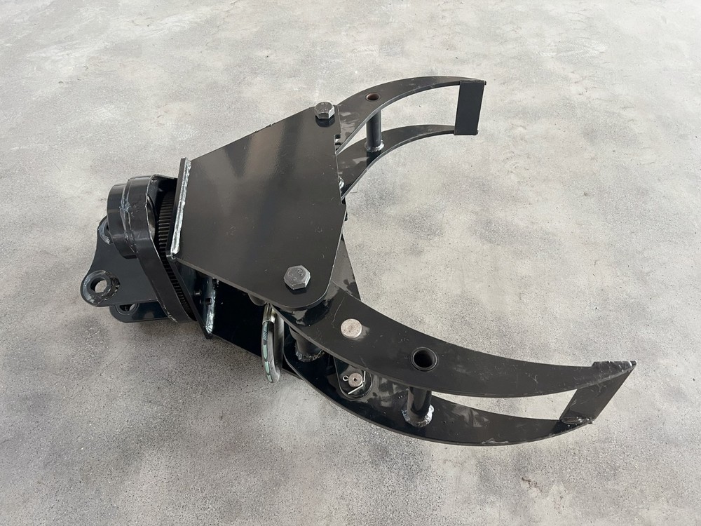 Agrotk Hydraulic Rotating Log Grapple for Mini Excavator with Motor Attachment