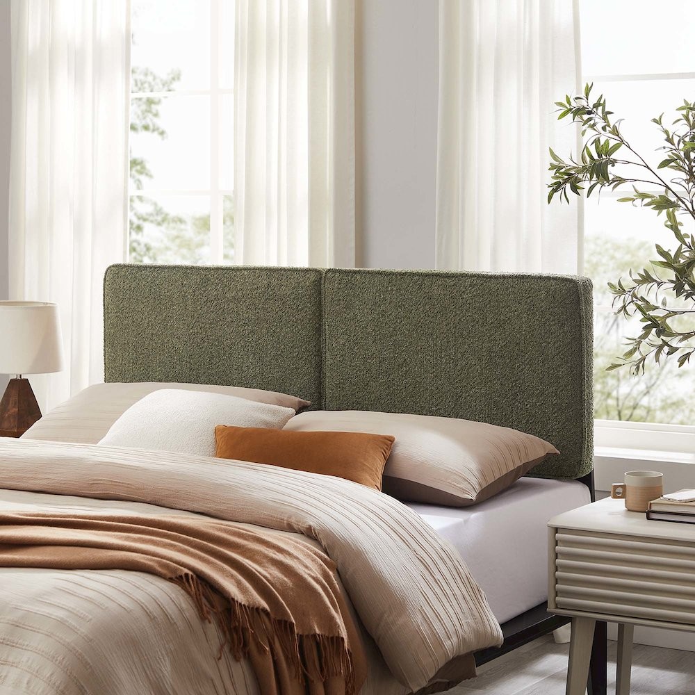 Lindee Boucle Fabric Queen Headboard