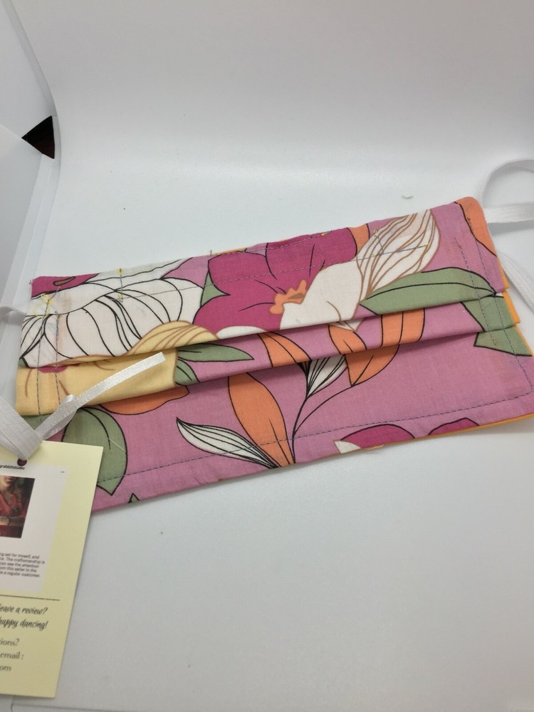 Lilly Style Garden Patterned Washable Double Layer Fabric Face Mask