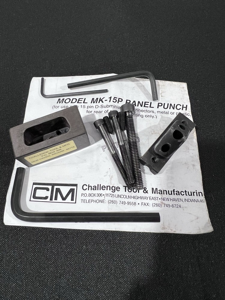 Challenge Tool & Manufacturing MK-15P Panel Punch Tool - 15 Pin D-Sub Connector