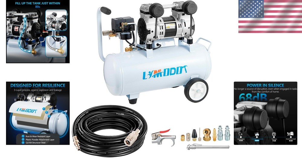 2.8CFM Electric Air Compressor, 11 Accessories