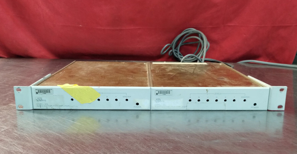2 RTS Systems Audio Distribution Amplifier Model 416 - Rack Mount - USED