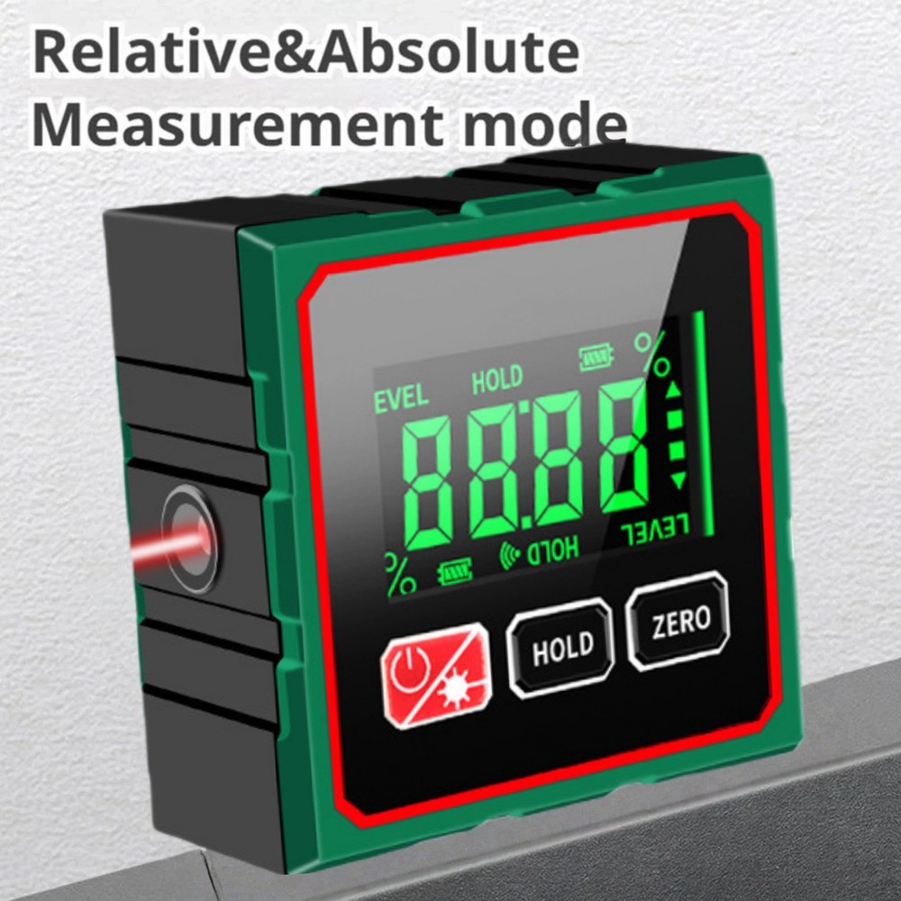 For Craft Projects Digital Angle Finder 4 Side Magnetic Gauge Precise Type-C