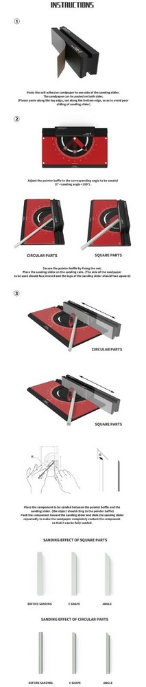 DSPIAE AT-MA Multi-angle Sanding Slider (For Modeler)