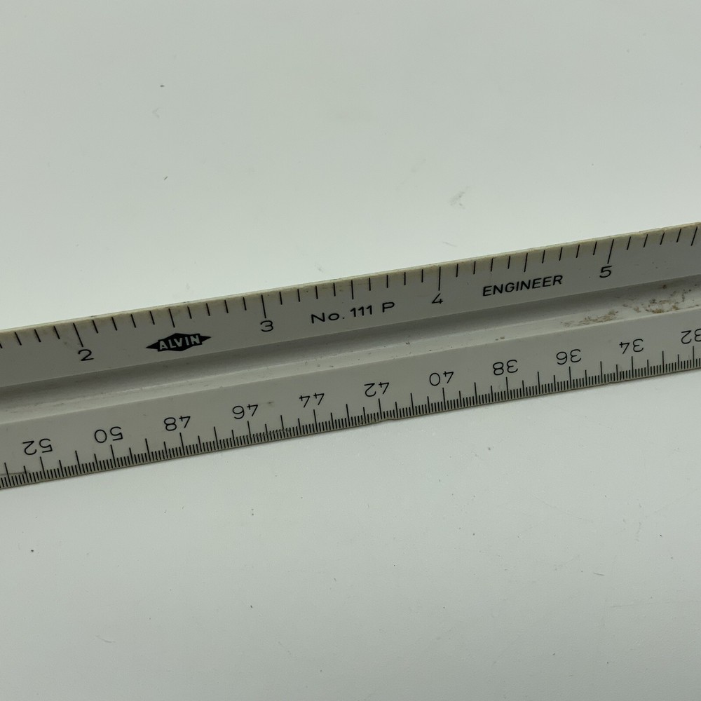Alvin No. 111P 3 Sided Ruler Engineer Triangular Vintage Made in West Germany