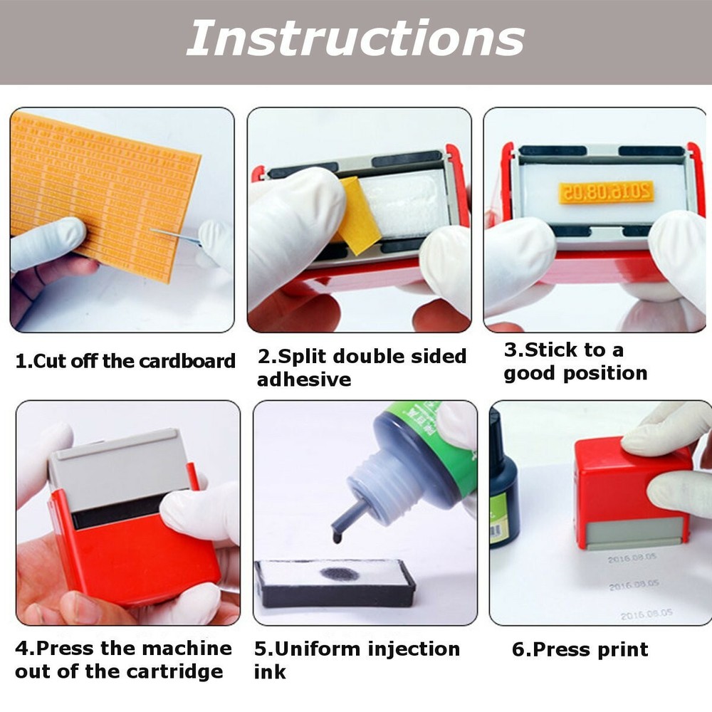 Handheld Manual Coding Tool Date Number Printing Machine Pad Printer Tools Set