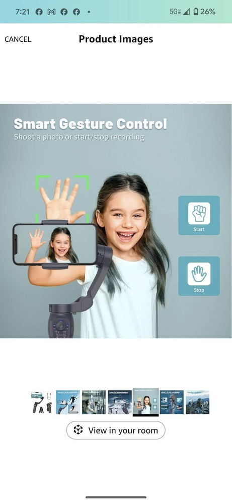 COMITOK L7C Pro, Gimbal stabilizer for iPhone, Phone Stabilizer for Video...