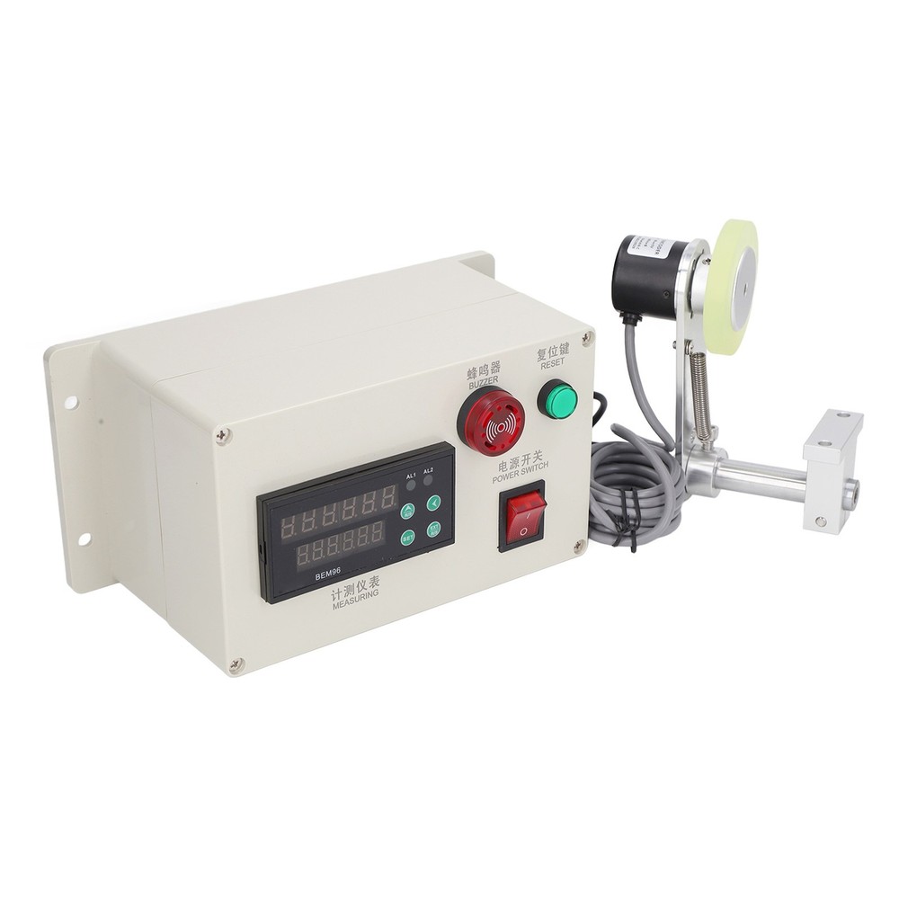 Digital Yard Meter Counter With Spring Bracket 6 Digit Roller Cable Wheel New