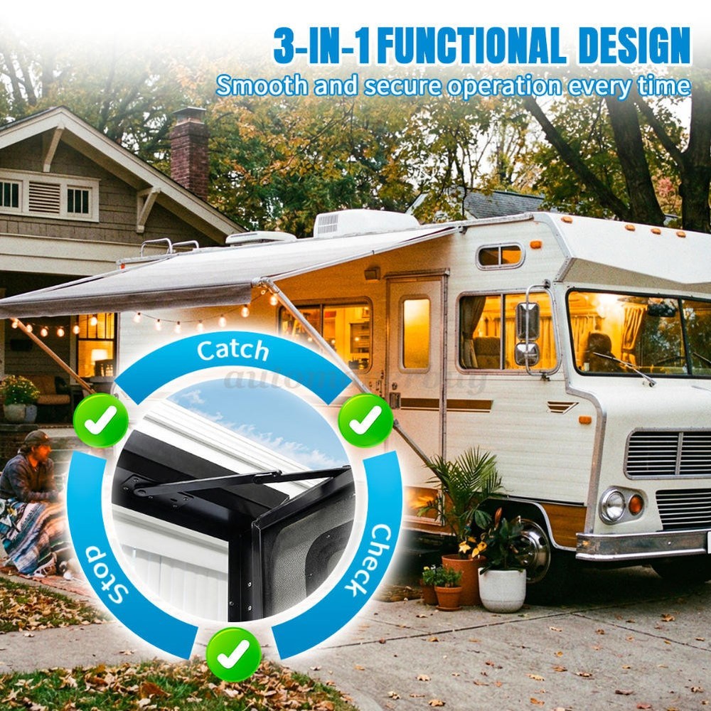 Upgrade For RV Door Check Hinge - Door Catch Stop with 2" Thick Entry Doors