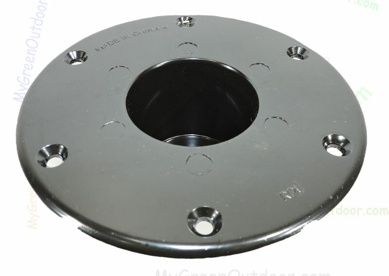 Pedestal Base Flush Mount Table Leg Black 2-1/4" Diameter Hole AP Prod 131112B