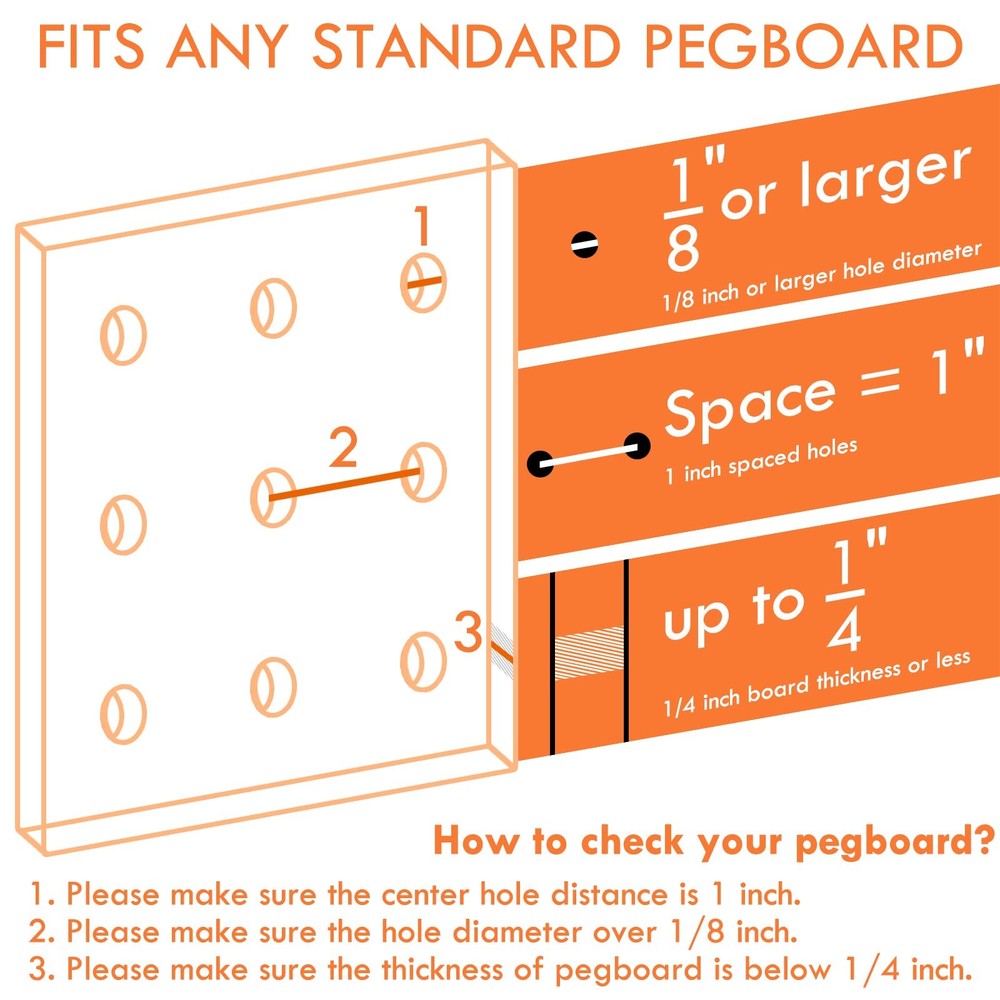12 Pack Pegboard Bins PegBoard Cups with Hooks & Loops, Peg Board Hooks Assor...