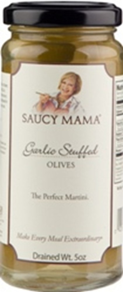 Saucy Mama Garlic Stuffed Olives (5oz.) - 6 PACK