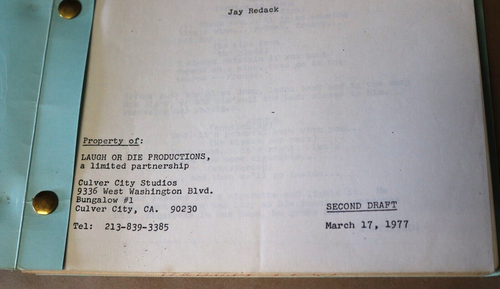 VINTAGE 1977 RABBIT TEST MOVIE 2ND DRAFT SCRIPT WRITTEN& DIRECTED JOAN RIVERS