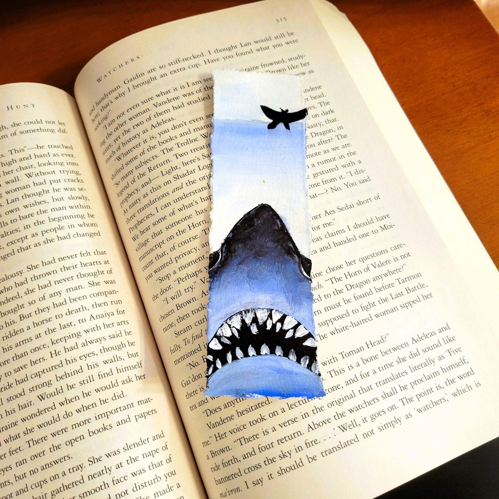 Shark Bookmark Hand-painted Reader Gift for Booklovers