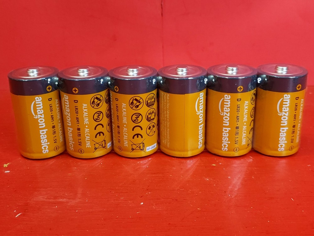 6 Pack Size D Cell Alkaline Batteries, D Cell Battery Read Description