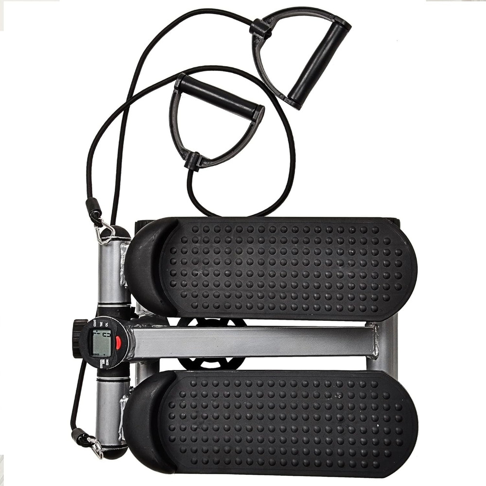 Adjustable Mini Stair Stepper with Resistance Bands & Step Counter for Home Work