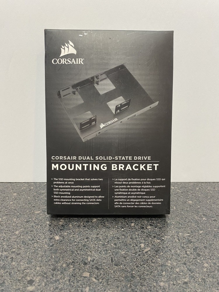 Corsair Dual SSD Solid State Mounting Bracket 3.5" CSSD-BRKT2 Black PC Parts