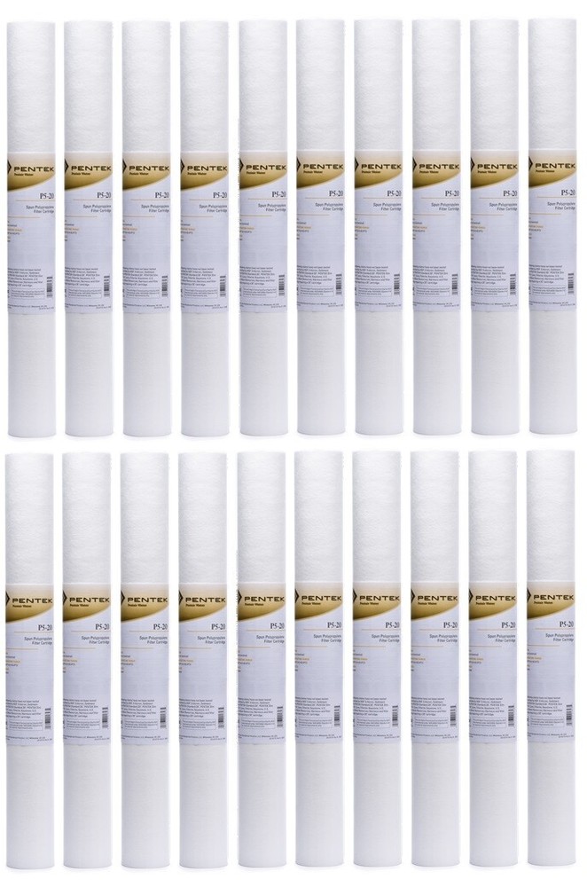 Pentek P5-20 5 Micron 20 x 2.5 Inch Whole House Sediment Water Filter 20 Pack