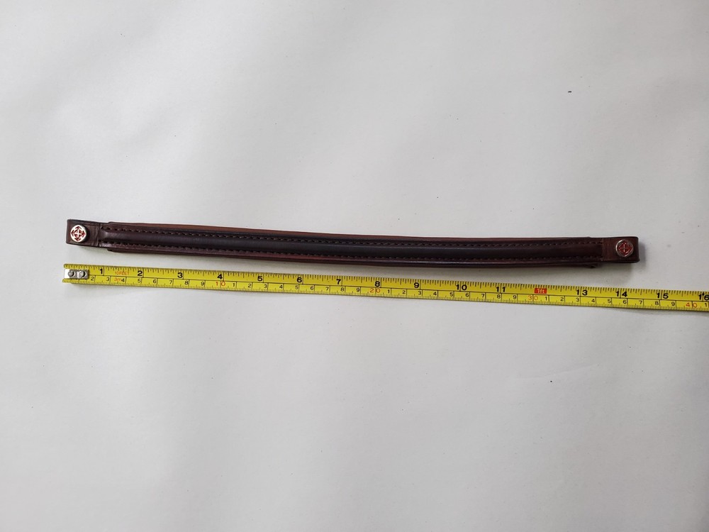 Courbette Brown Browband Plain Raised Cob size