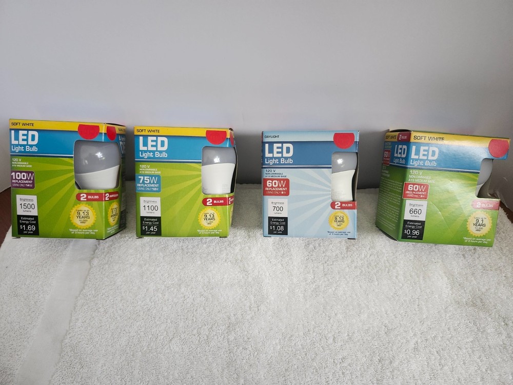 Soft White LED 2-Pack Light Bulbs - BRAND NEW - Various Watts - FREE SHIPPING!!