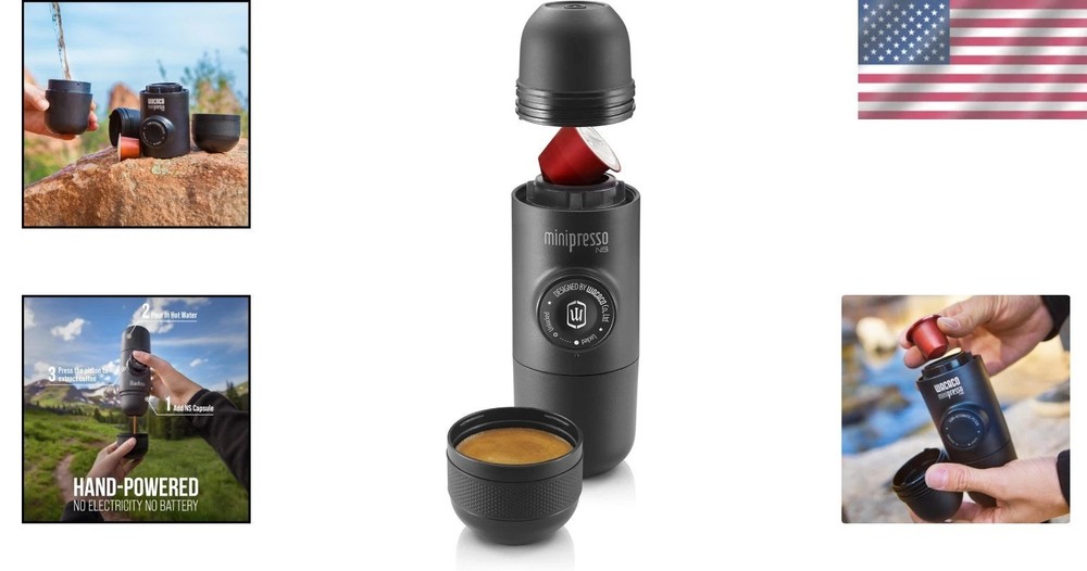 Portable Espresso Machine - No Electricity Required/-