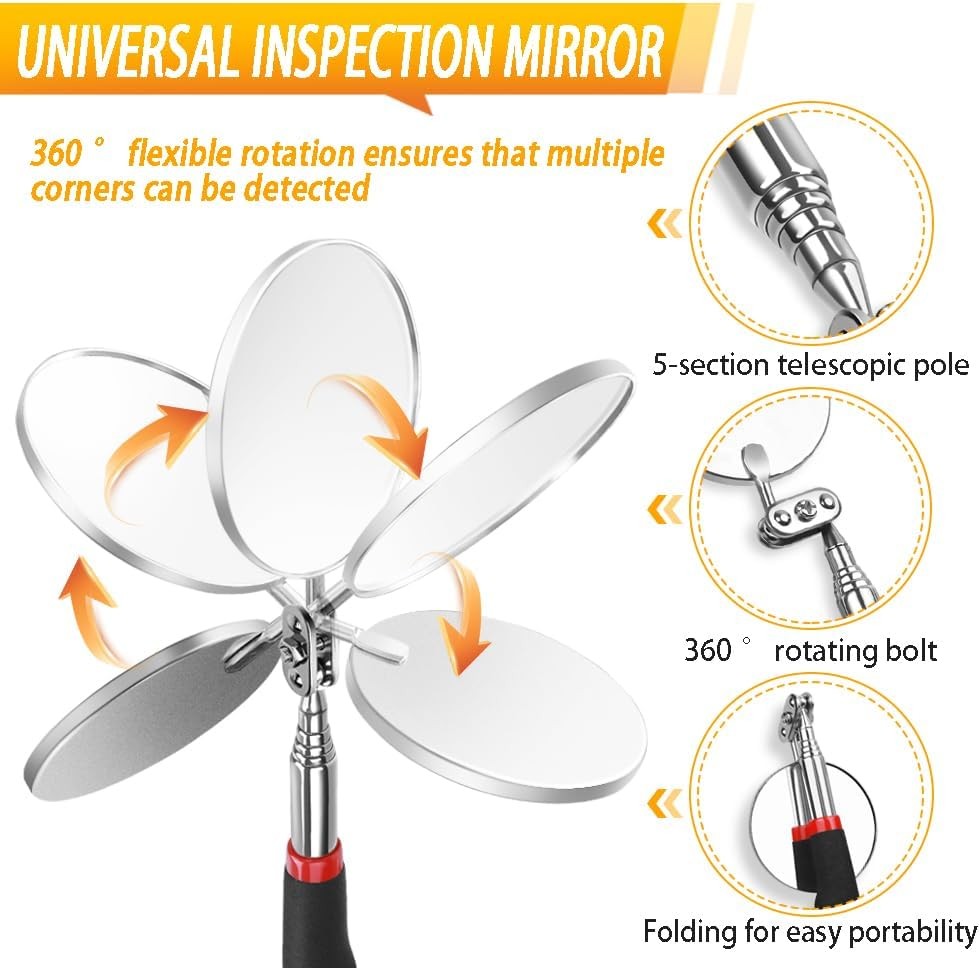 Telescoping Magnetic Pickup Tool Set Pull Force 22 lb, Extendable Magnet Pick-Up