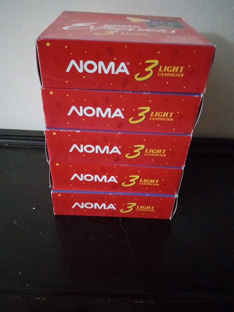 5 EMPTY Boxes For Noma 3 Light Candolier BOXES ARE EMPTY