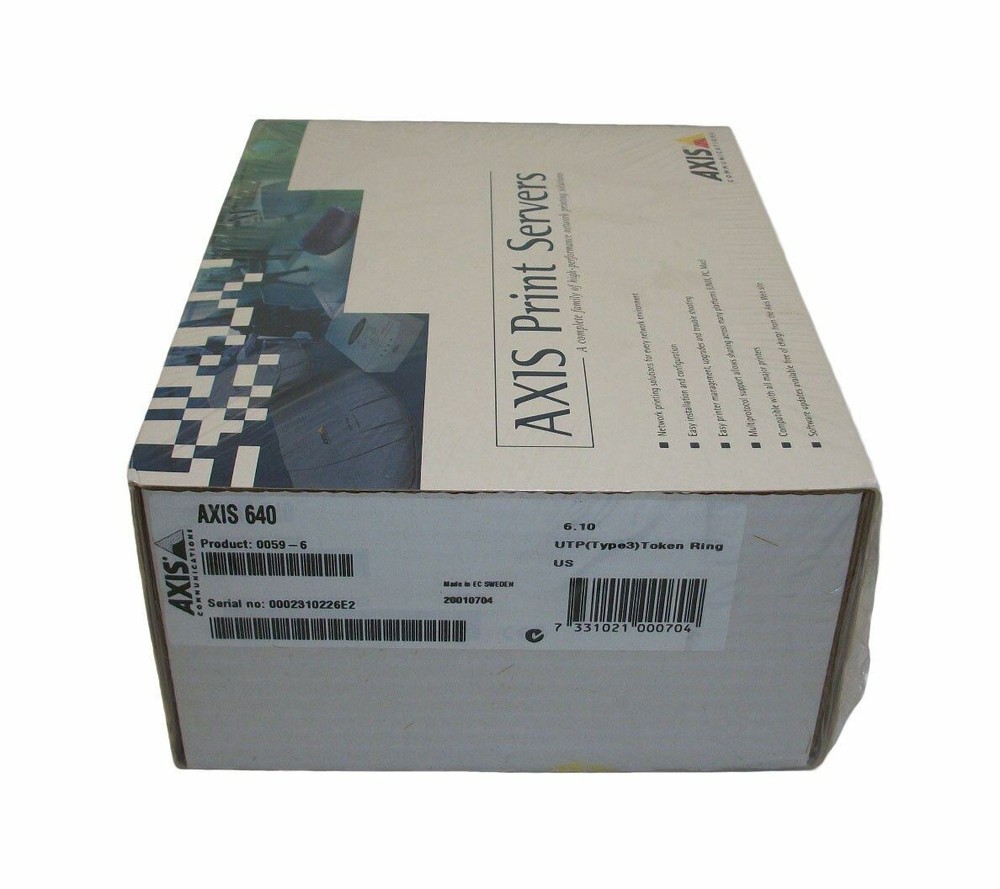 AXIS 640 Print Server, UTP(Type3) Token Ring