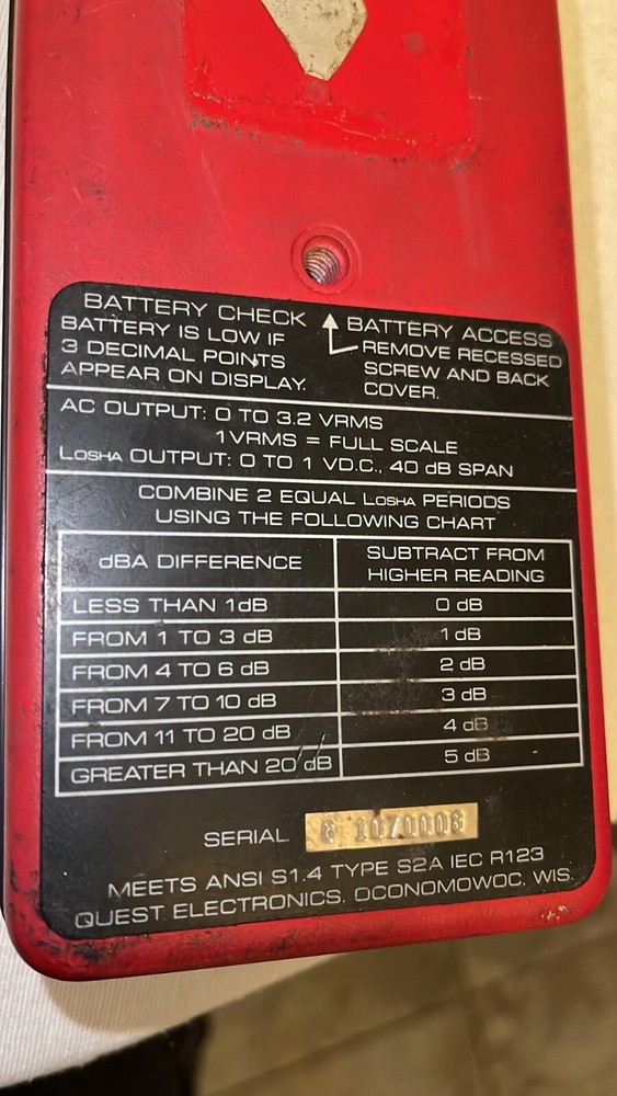 Quest sound level meter