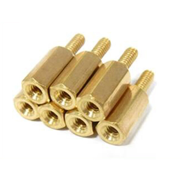 M3+5mm outer thread brass column hexagon standoff spacer screw bolt single pass