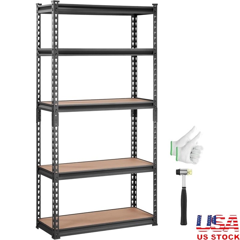 Heavy Duty Adjustable Storage Shelves 2000lbs Garage Organizer Tiered Shelf Unit