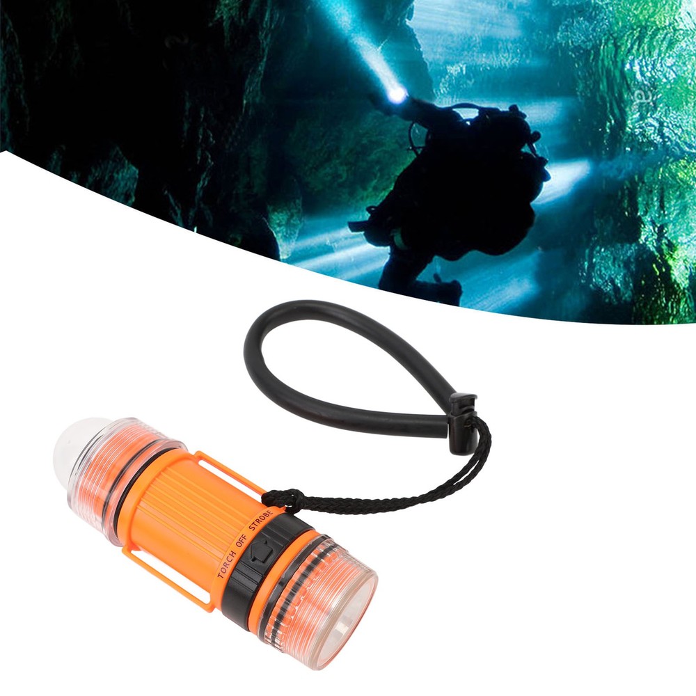 Waterproof Dive Strobe Flashlight High Brightness LED For Underwater Advent RAVV