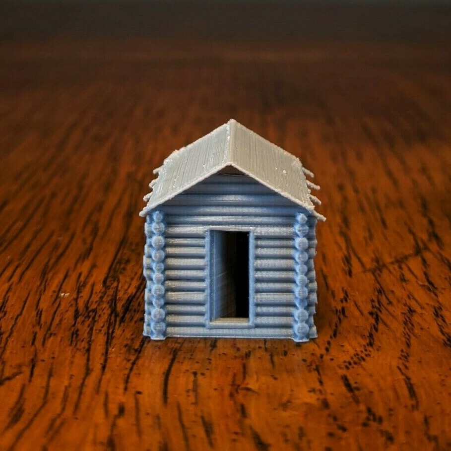 HO-Scale - Small Log Cabin Shed - 1:87 Scale Building
