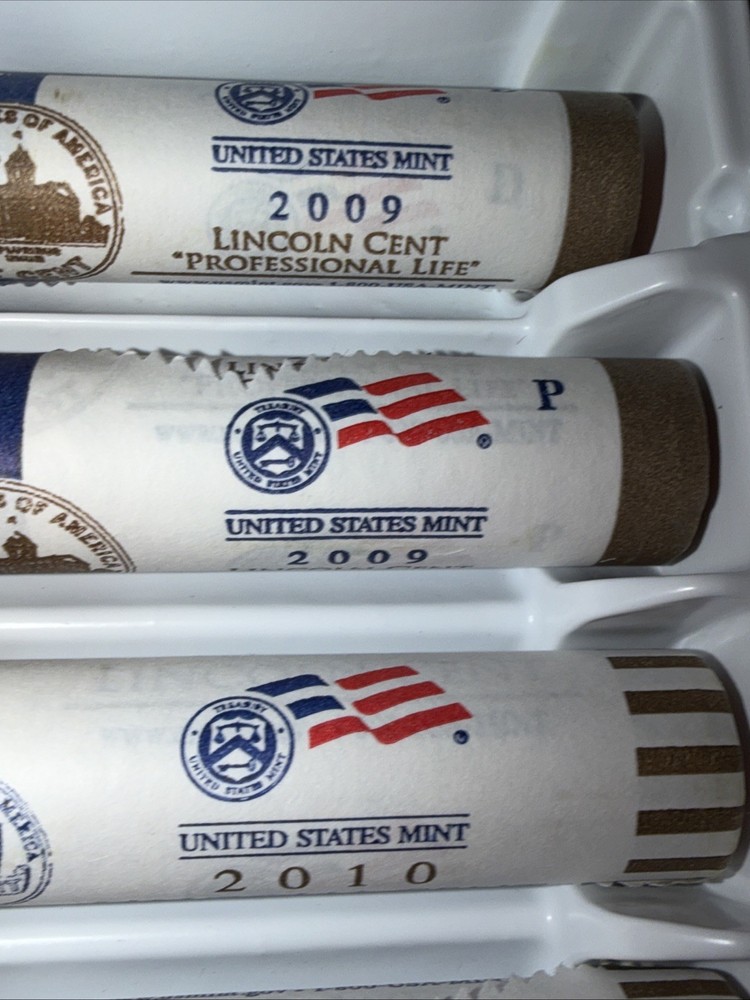 2009 L3. 2010 L5 Mixed Mint Rolls Both P & D In Each Set Open Box 032436