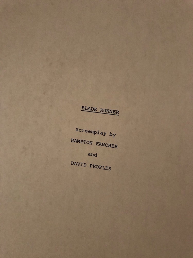 Warner Bros. BLADE RUNNER 2019 / 2049 SAGA Rare Script SCREENPLAY SET Collection