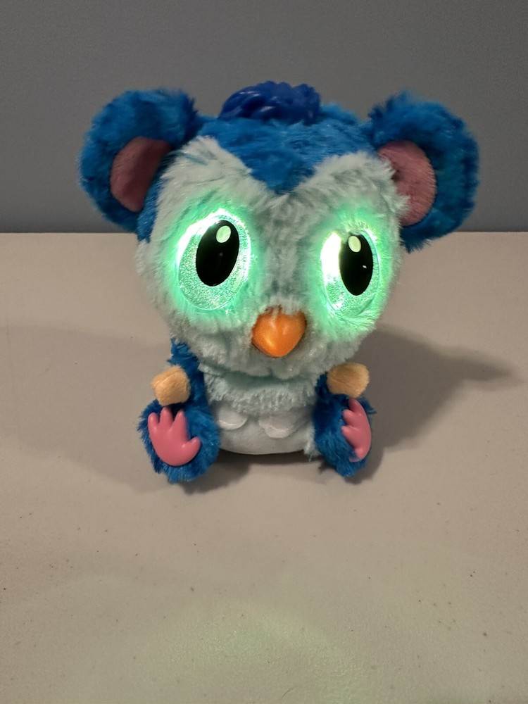 Hatchimals Interactive Hatchibabies Blue Owl 6 Tested Working Large Sparkle Eyes