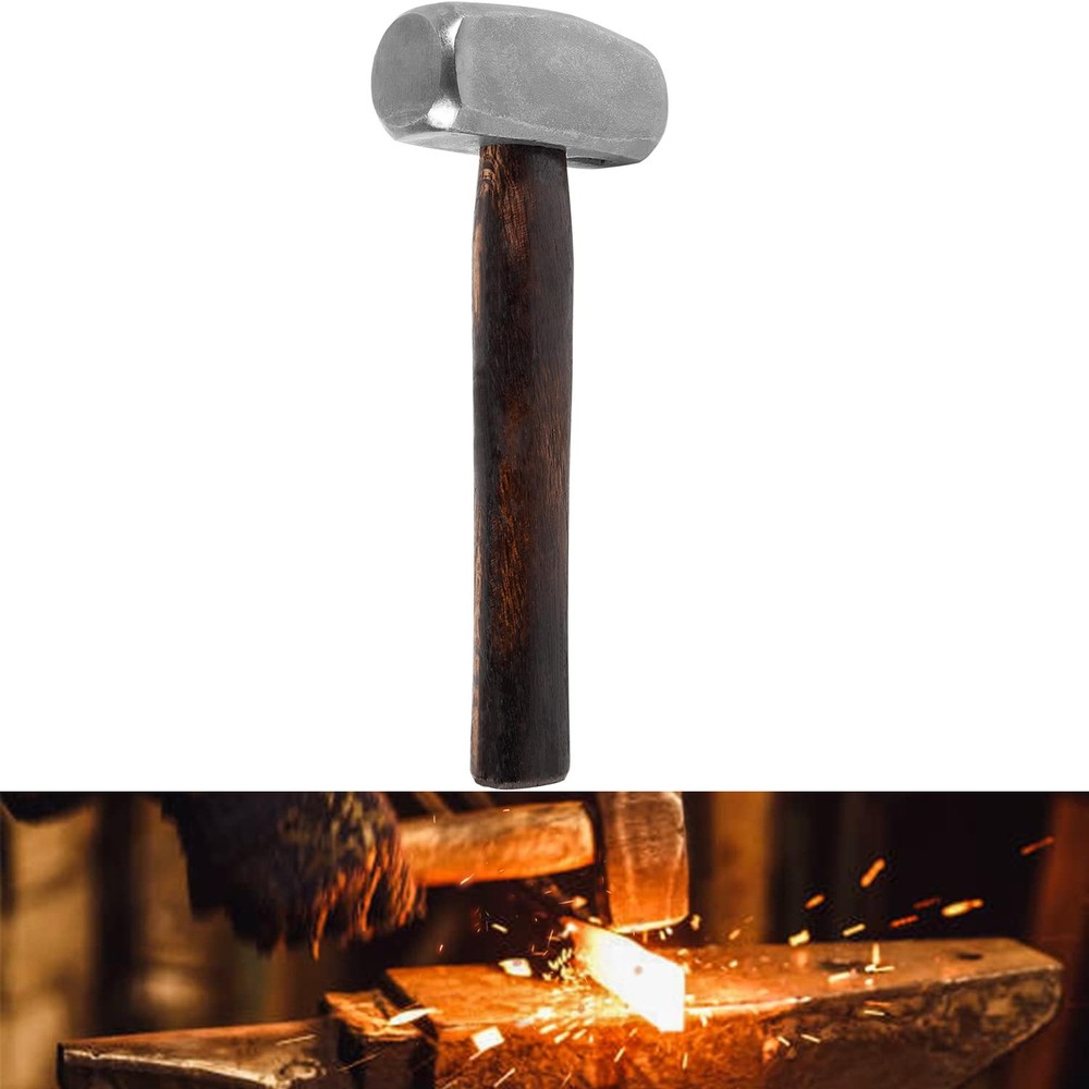 3LB Blacksmith Hammer Bladesmith Forge Handmade Knife Making Farrier Flat Tool